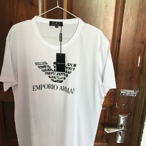 Emporio Armani White Colour T Shirt Xxxxl